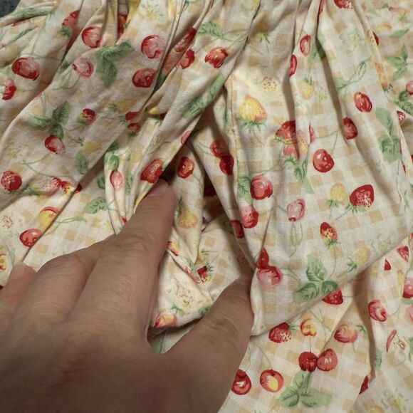 Hearts & Found Lola Skirt Cottagecore Retro Cherry Strawberry Print Small Cotton - Picture 7 of 8
